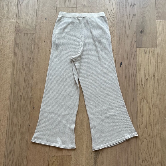 SKIN Melinda Ribbed Wool-blend Wide-leg Trousers in Beige - Picture 5 of 14